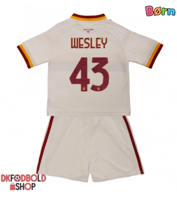 AS Roma Wesley Franca #43 Udebanesæt Børn 2026-27 Kort ærmer (+ korte bukser)